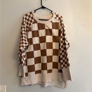 Maurices Tan and Brown Striped Top
